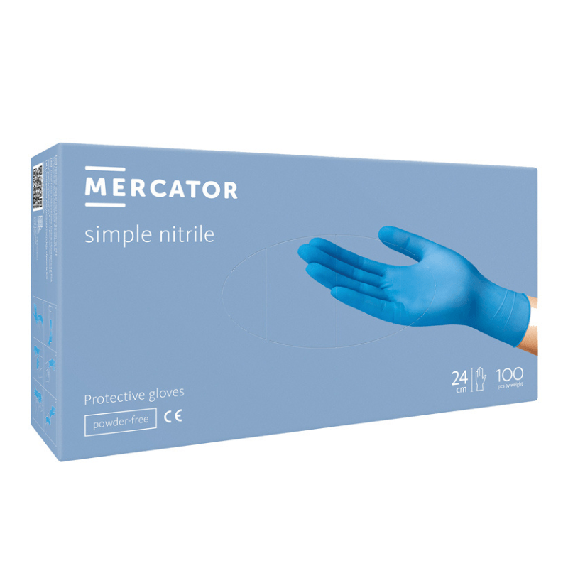 Mercator Nitriilikäsine - puuteriton (10 pakettia)