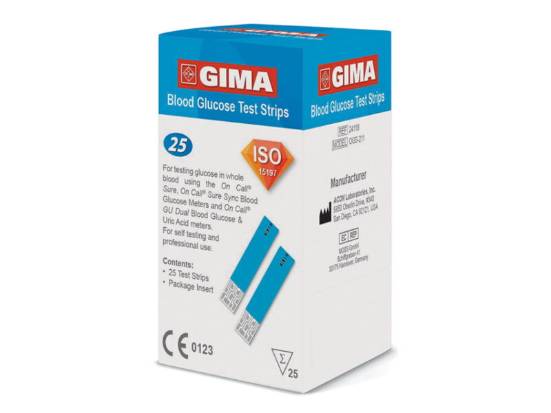 Verensokeriliuskat Gima verensokerimittariin
