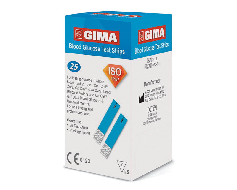 Verensokeriliuskat Gima verensokerimittariin