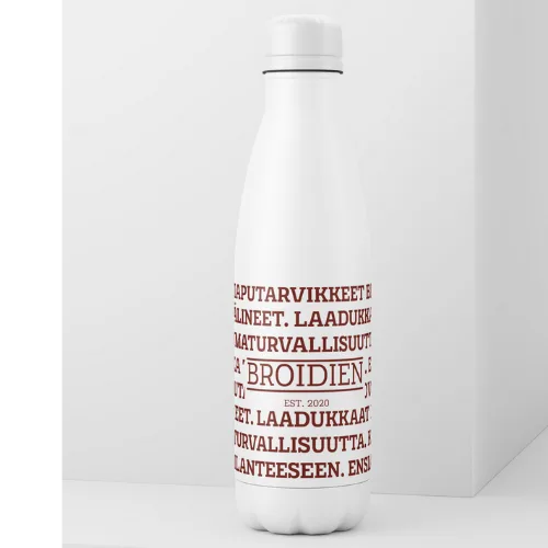Termospullo omalla kuvalla tai tekstillä