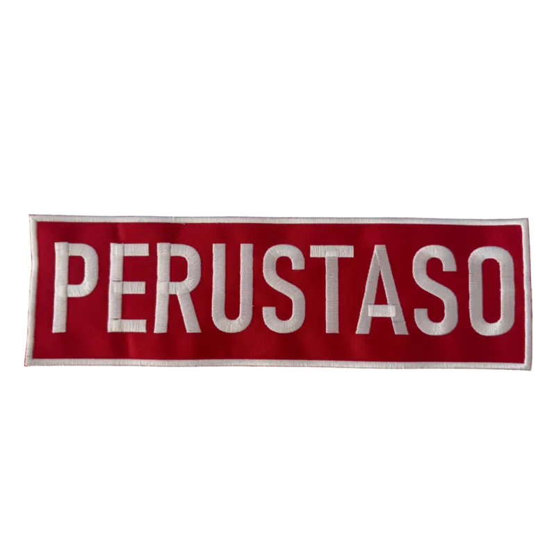 PERUSTASO Selkäkyltti - Brodeerattu