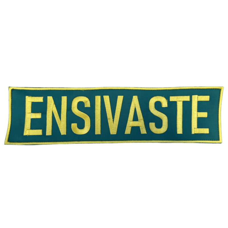 ENSIVASTE Selkäkyltti tarrapohjalla