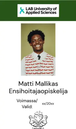 LaKOSTE ry työharjoittelukortti